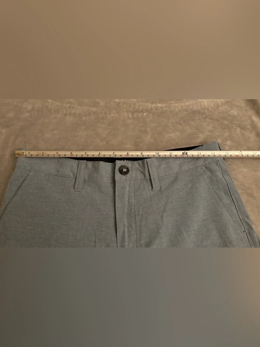 Billabong Recycler Crossfire Hybrid Blue Shorts Flat Front Button Slash Pockets